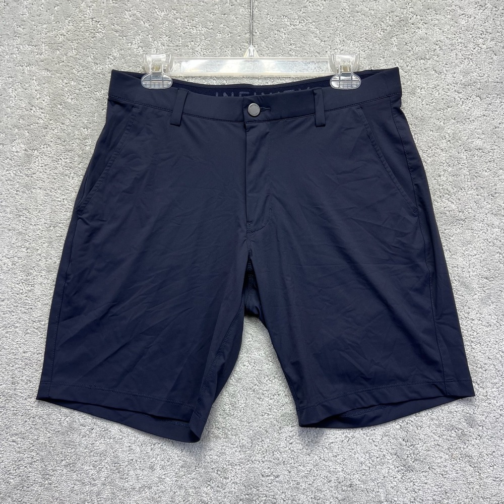 Infinity Linearflex Shorts Mens Size 30 Navy Blue Activewear Performance Casual